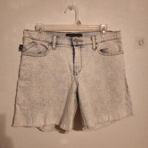 Rock & Republic Bumpershoot Acid Wash Denim Raw Hem Shorts Womens Size 12